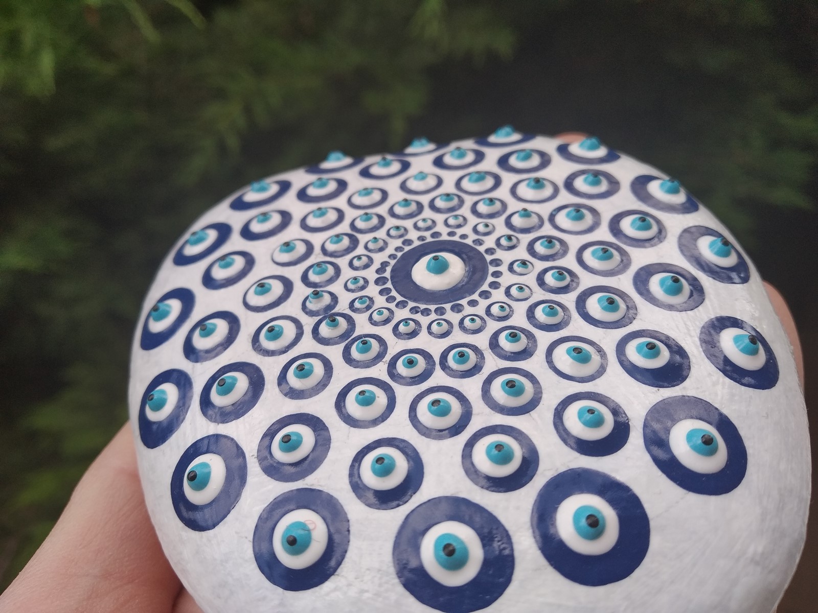 Blue Eyes Mandala Stone