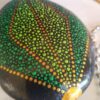 Emerald Geen Leaf Mandala Stone